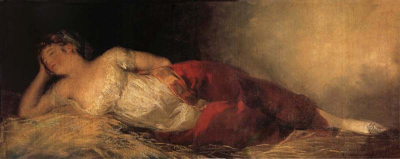Francisco Goya Young Woman asleep oil painting image